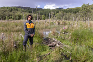 Joseph Coelho stood in a beaver wetland